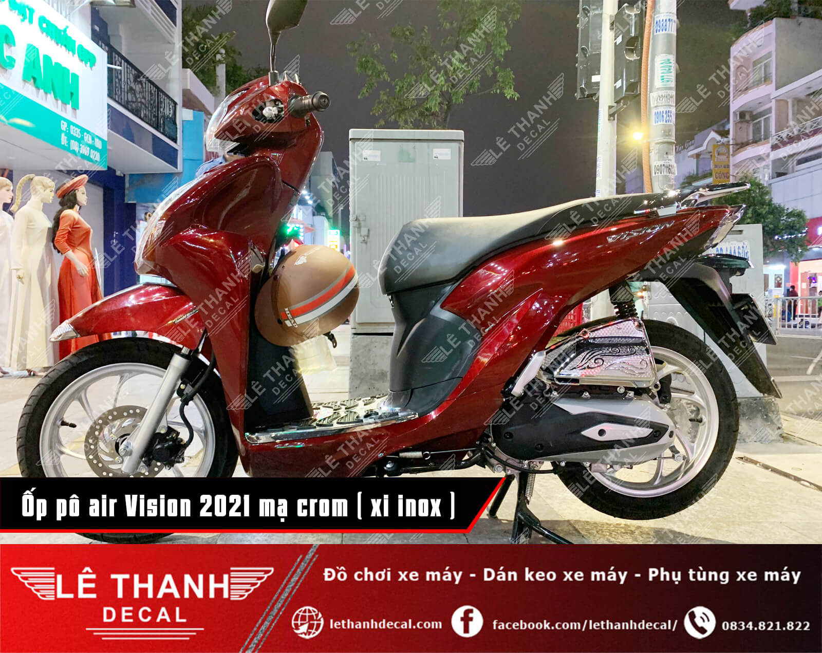 Tổng hợp, báo giá đồ chơi xe máy Vision 2021 xi mạ crom