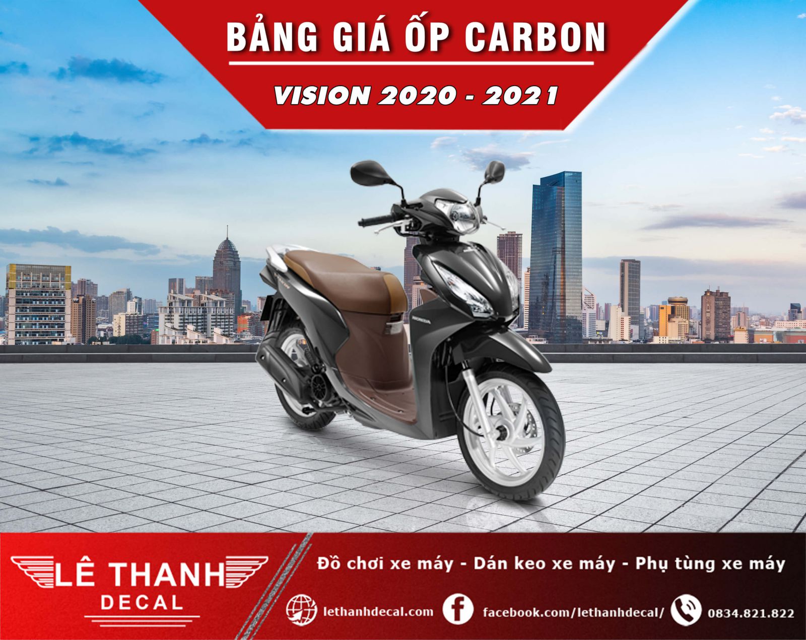 Tổng hợp, báo giá đồ chơi xe máy AirBlade 2020 – 2021 sơn carbon