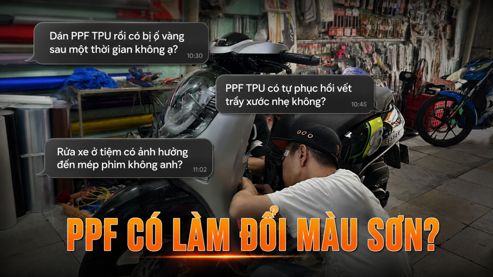 Dán PPF xe máy có ảnh hưởng đến màu sơn gốc không?
