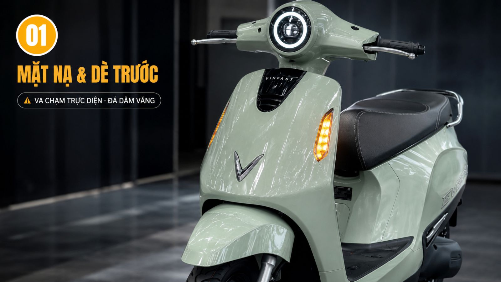 5 vị trí trên xe máy điện dễ bị trầy xước nhất cần dán bảo vệ ngay