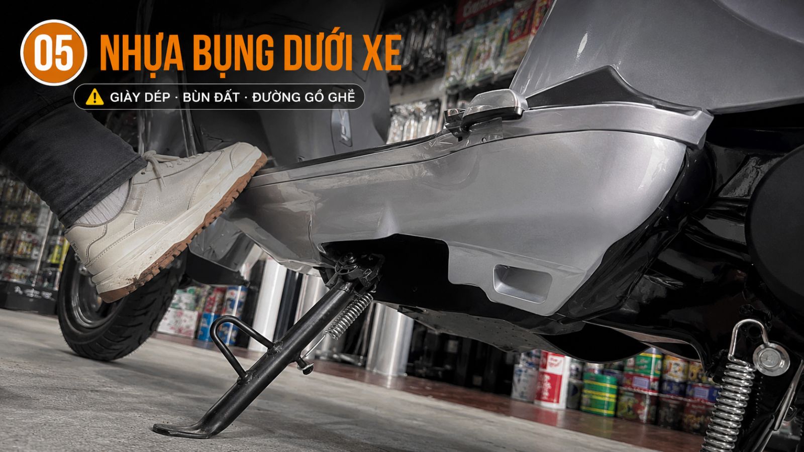 5 vị trí trên xe máy điện dễ bị trầy xước nhất cần dán bảo vệ ngay