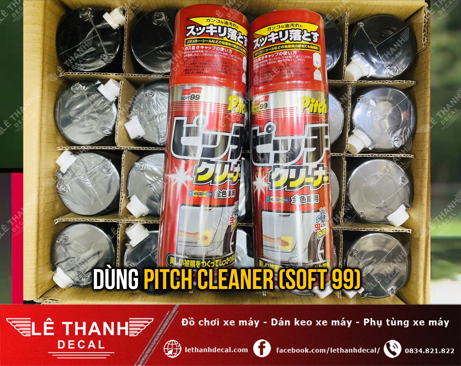 Pitch cleaner (Soft 99) lột decal xe máy