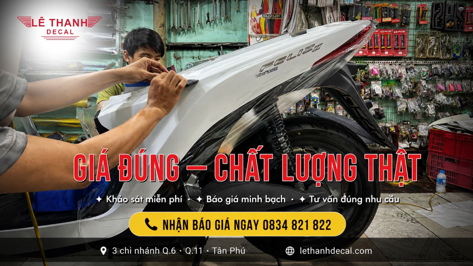 Bảng giá dán xe máy điện mới nhất