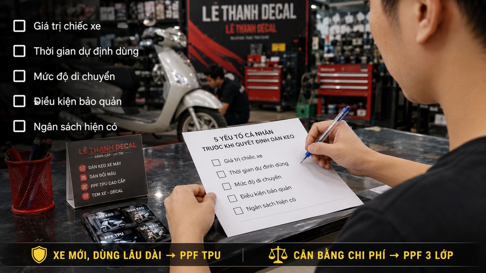 Các yếu tố ảnh hưởng đến giá dán keo xe máy điện