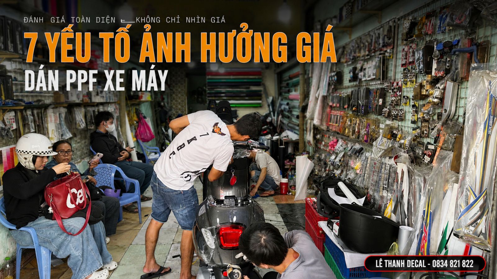 Các yếu tố quan trọng ảnh hưởng đến giá dán PPF xe máy