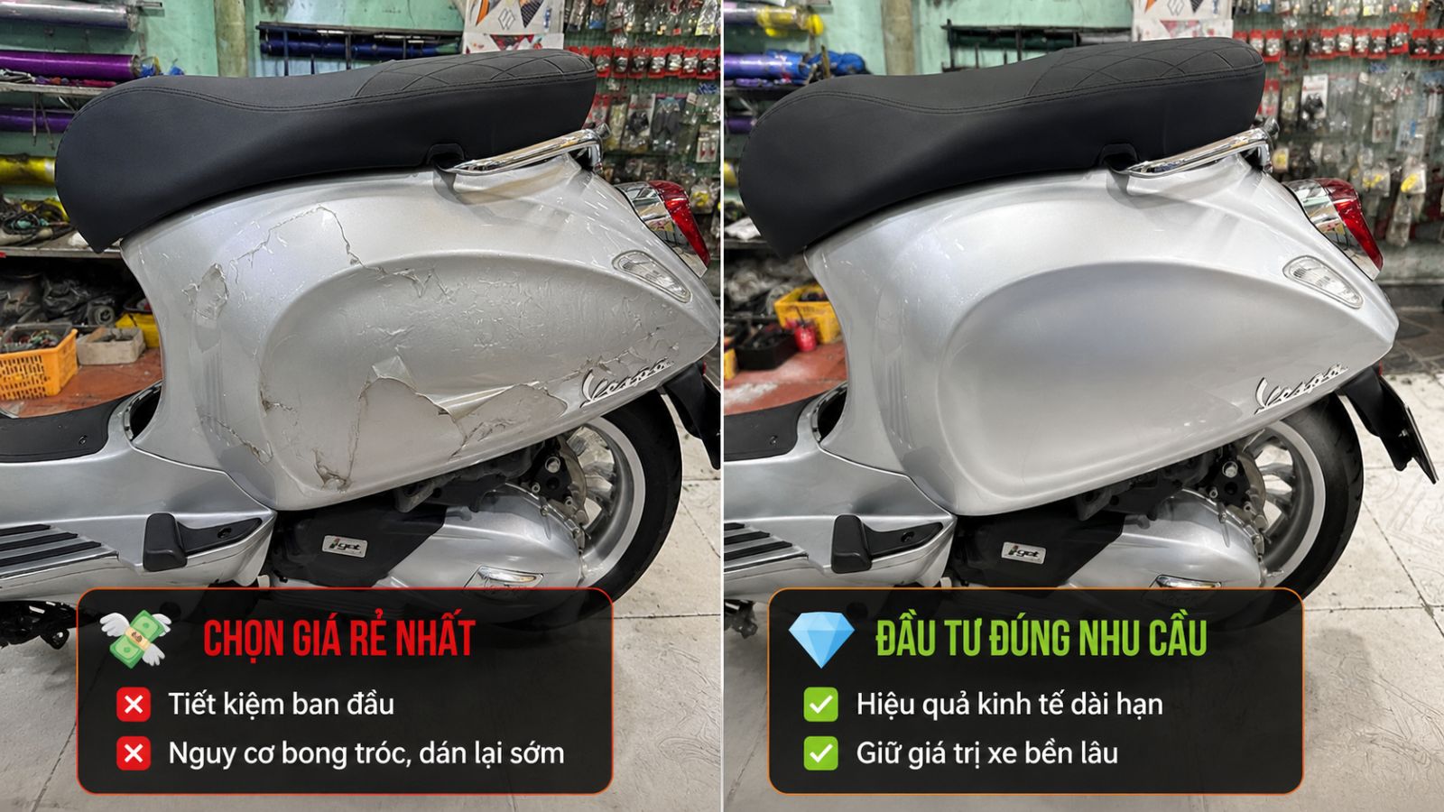  Các yếu tố ảnh hưởng đến giá dán keo xe máy điện Click and drag to move 