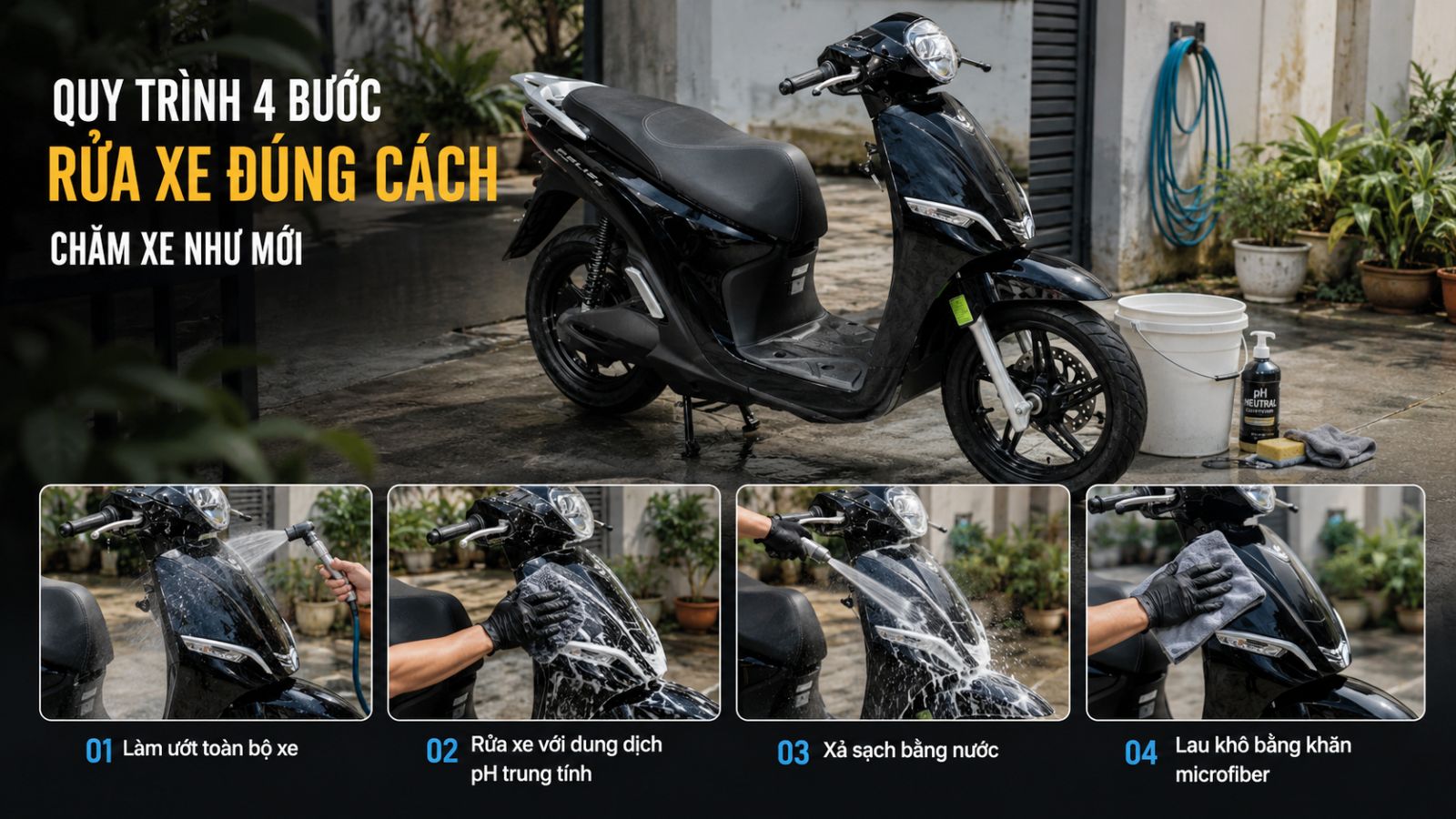 Cách Bảo Dưỡng Xe máy điện Sau Khi Dán Decal/PPF