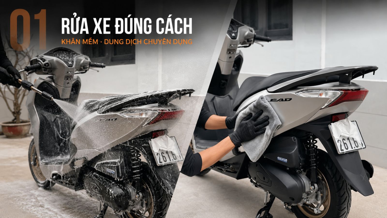 Cách bảo vệ sơn xe máy bền đẹp như mới