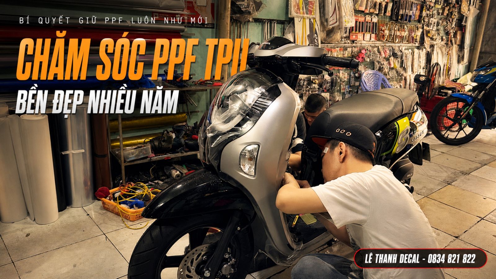 Cách chăm sóc xe máy sau khi dán PPF TPU luôn bền đẹp như mới