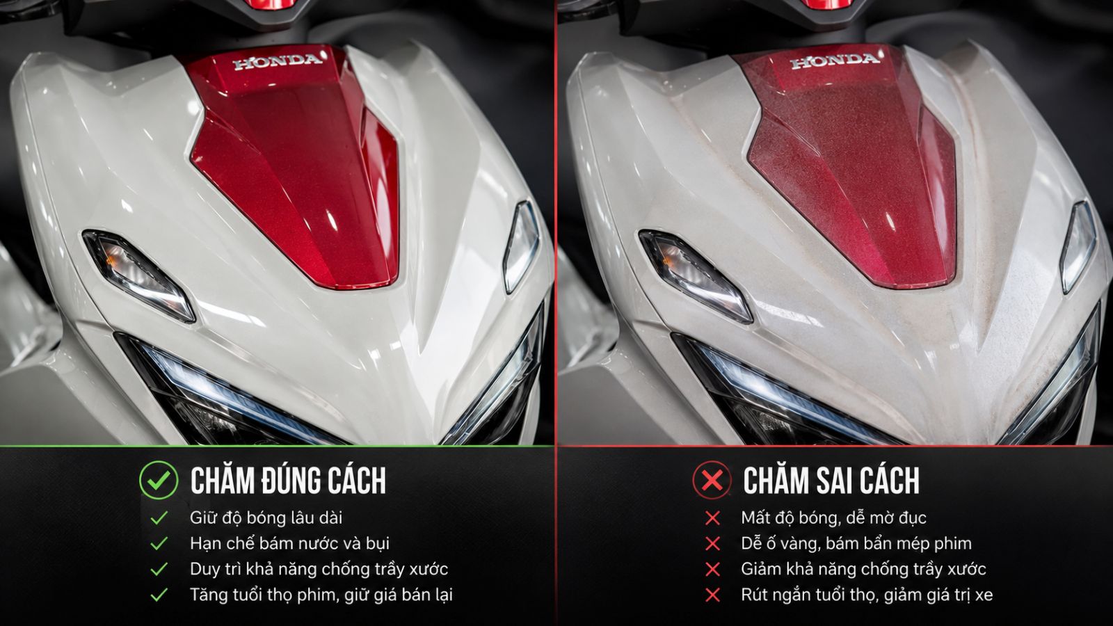 Cách chăm sóc xe máy sau khi dán PPF TPU luôn bền đẹp như mới