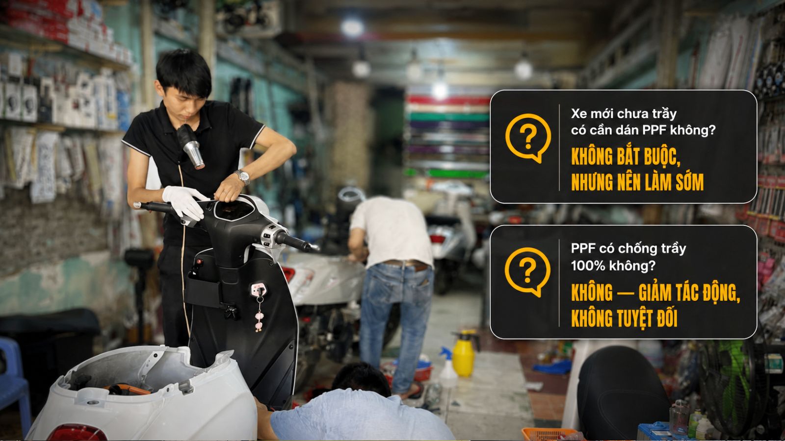 Có nên dán PPF cho xe máy mới hay không? | Lê Thanh Decal