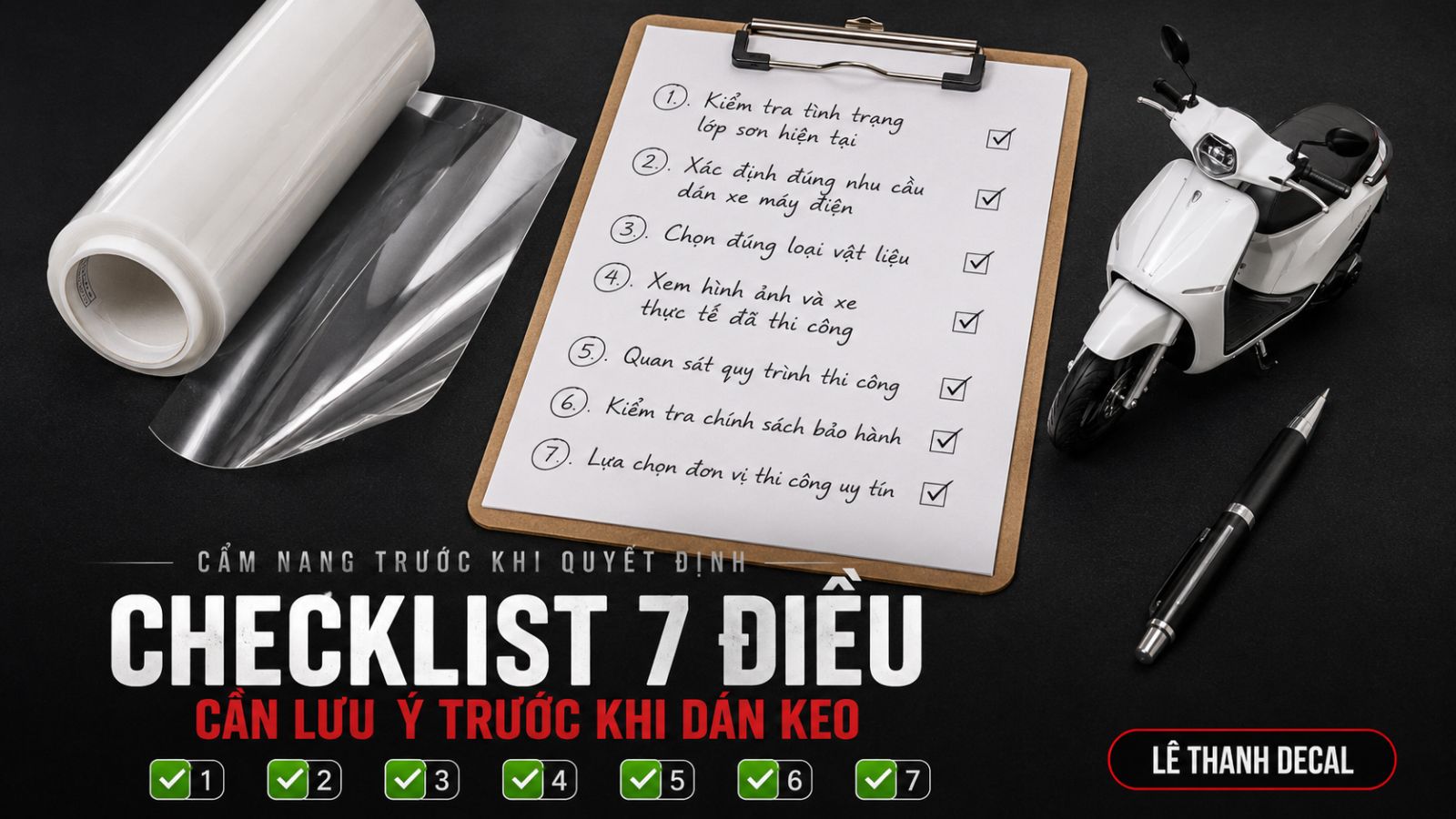 Checklist 7 điều cần lưu ý trước khi dán keo xe máy điện
