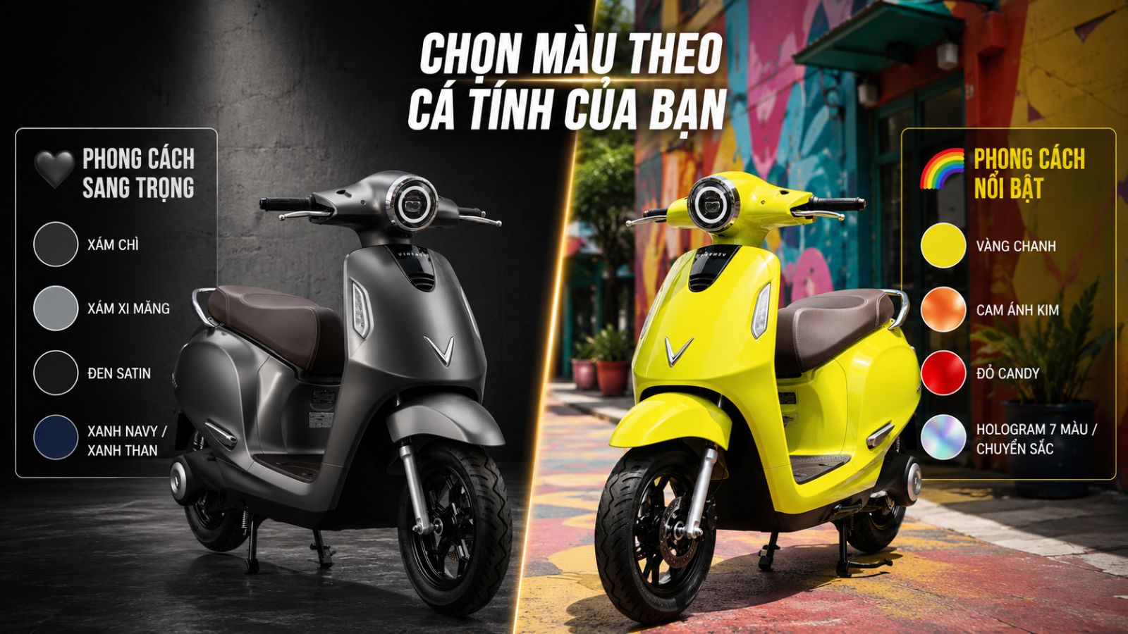 Dán đổi màu xe máy điện: Xu hướng màu hot hiện nay