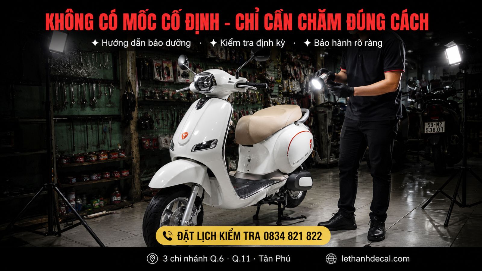 Dán keo xe máy điện bao lâu thì bong?