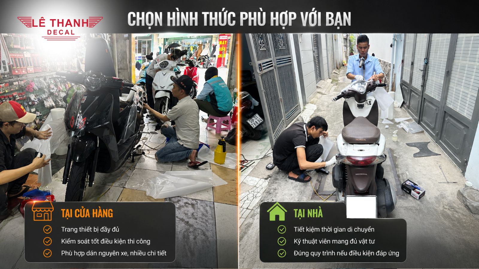 Dán keo xe máy điện gần đây