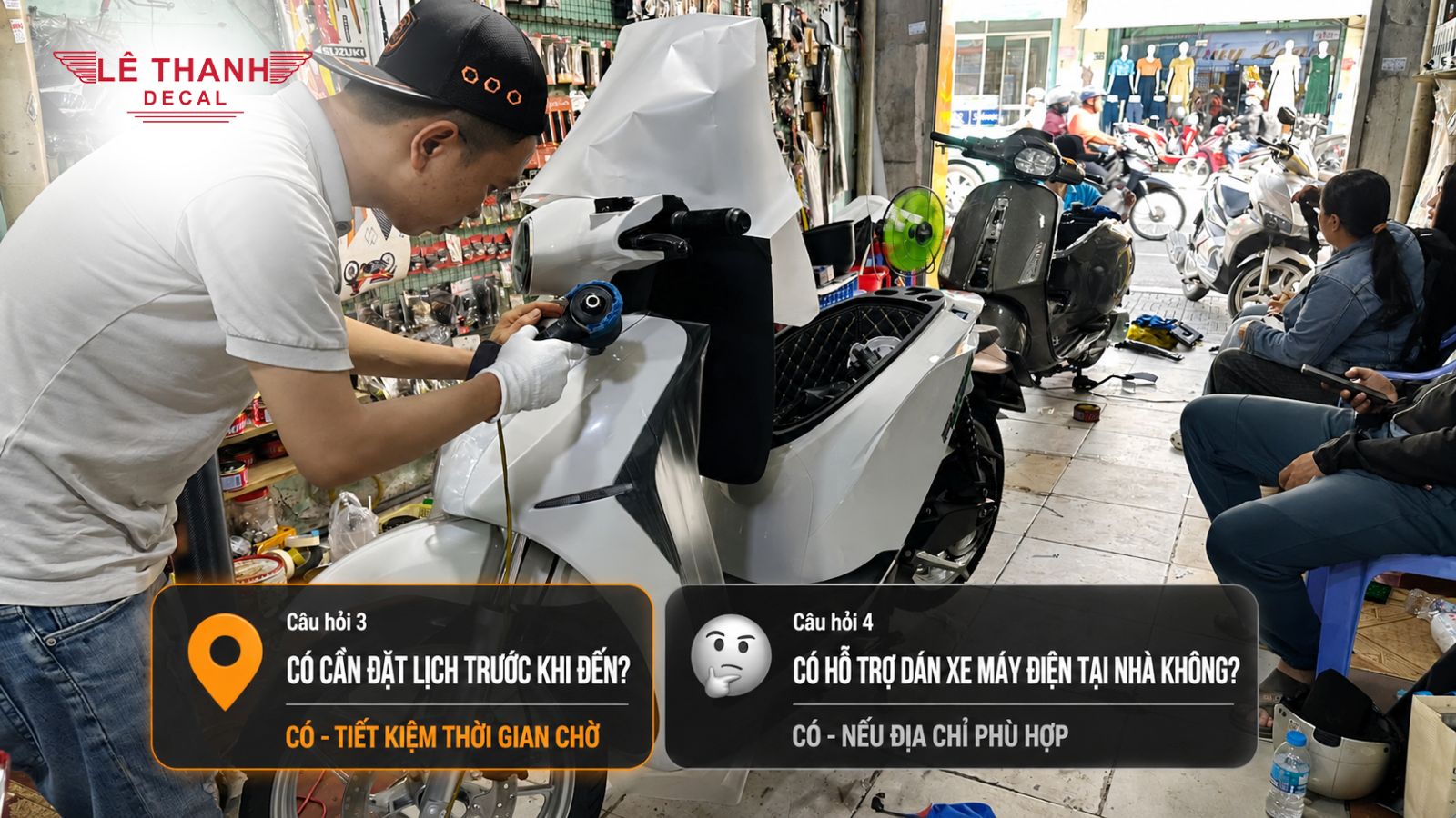 Dán keo xe máy điện gần đây
