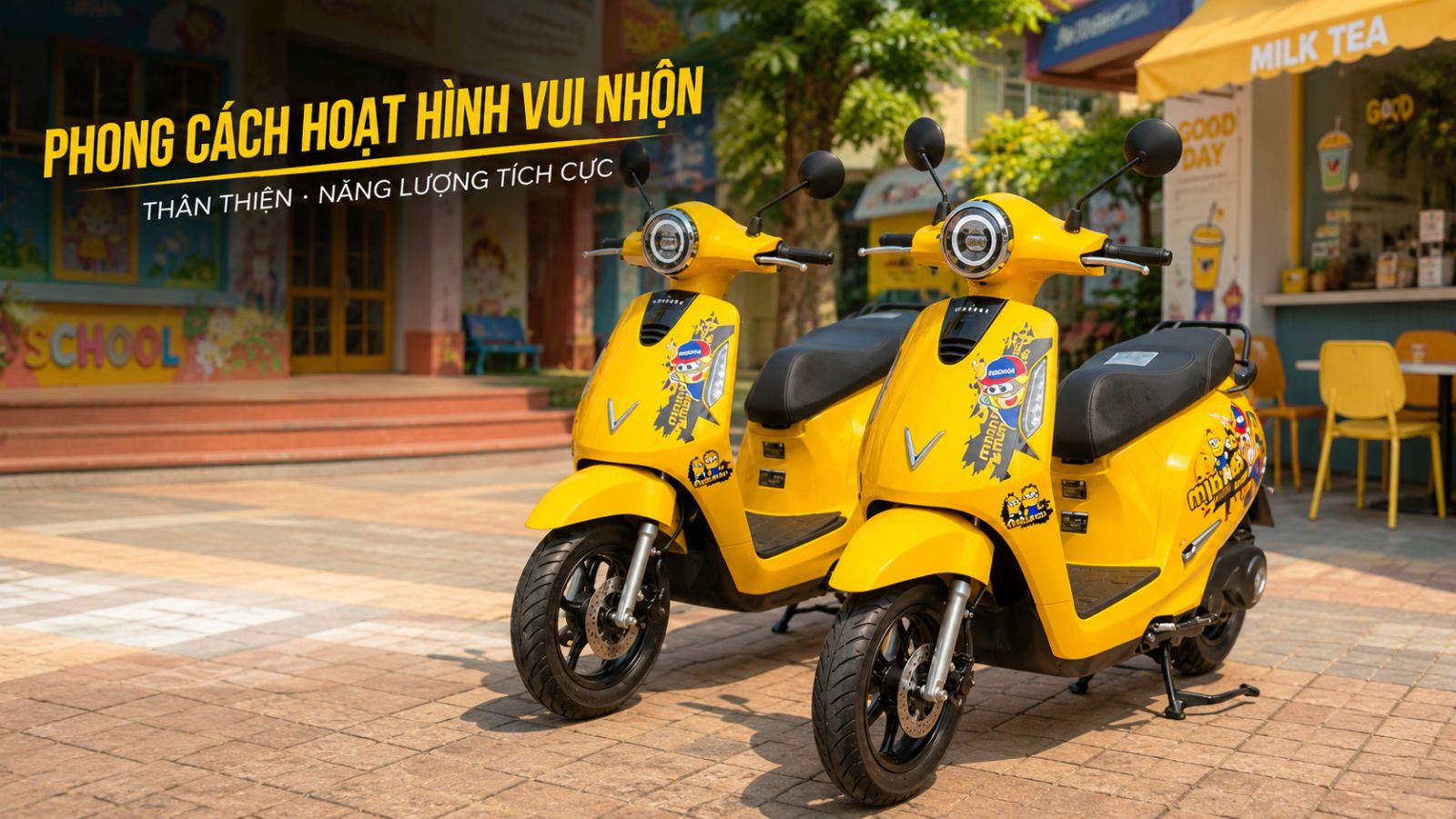 Dán tem rời xe máy điện