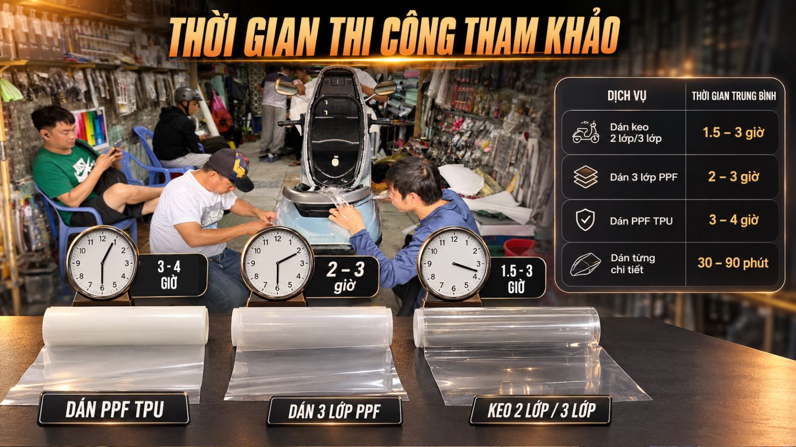 Dán Decal Xe Điện Mất Bao Lâu