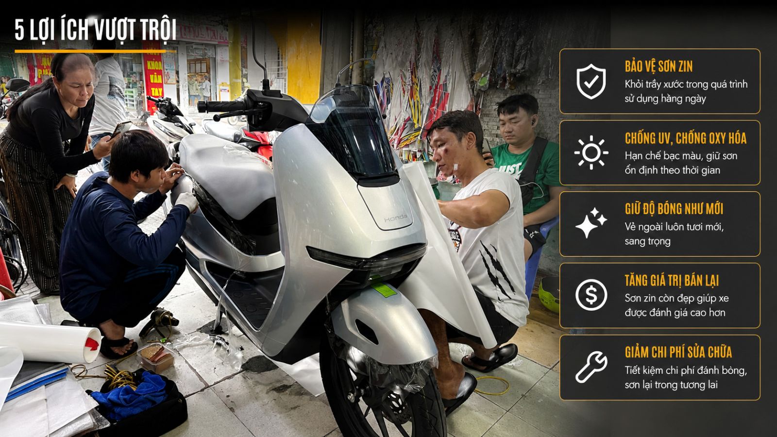 Dán xe máy điện chuyên nghiệp tại TP.HCM