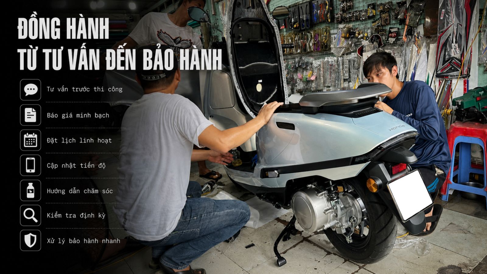 Dán xe máy điện chuyên nghiệp tại TP.HCM