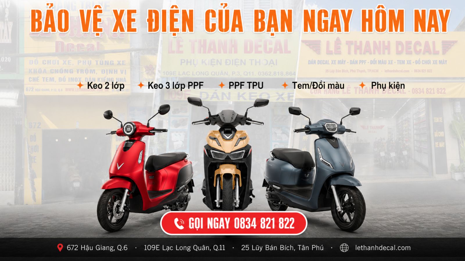 Dán xe máy điện chuyên nghiệp tại TP.HCM
