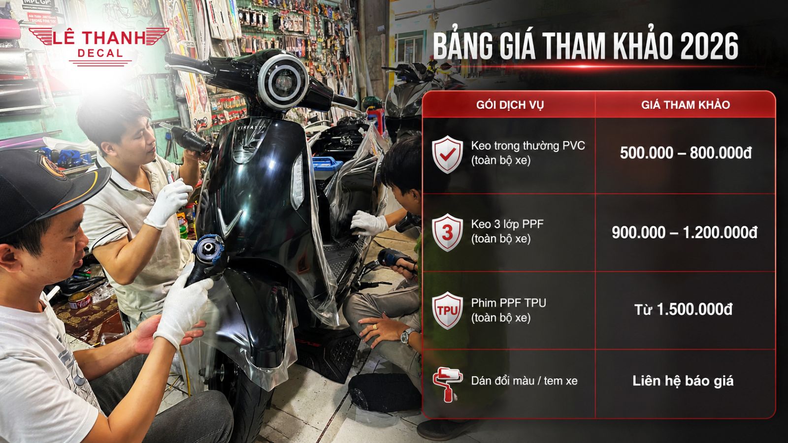 Dán Xe Máy Điện Ở Đâu Uy Tín Tại TP.HCM?