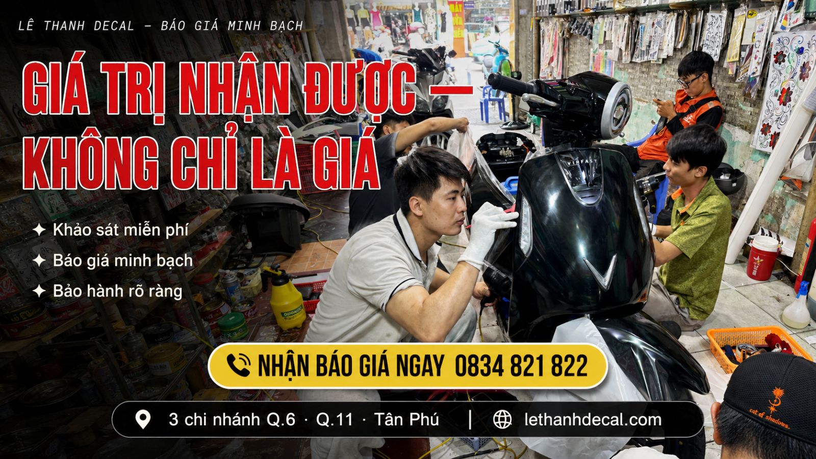 Dán keo xe máy điện hết bao nhiêu tiền
