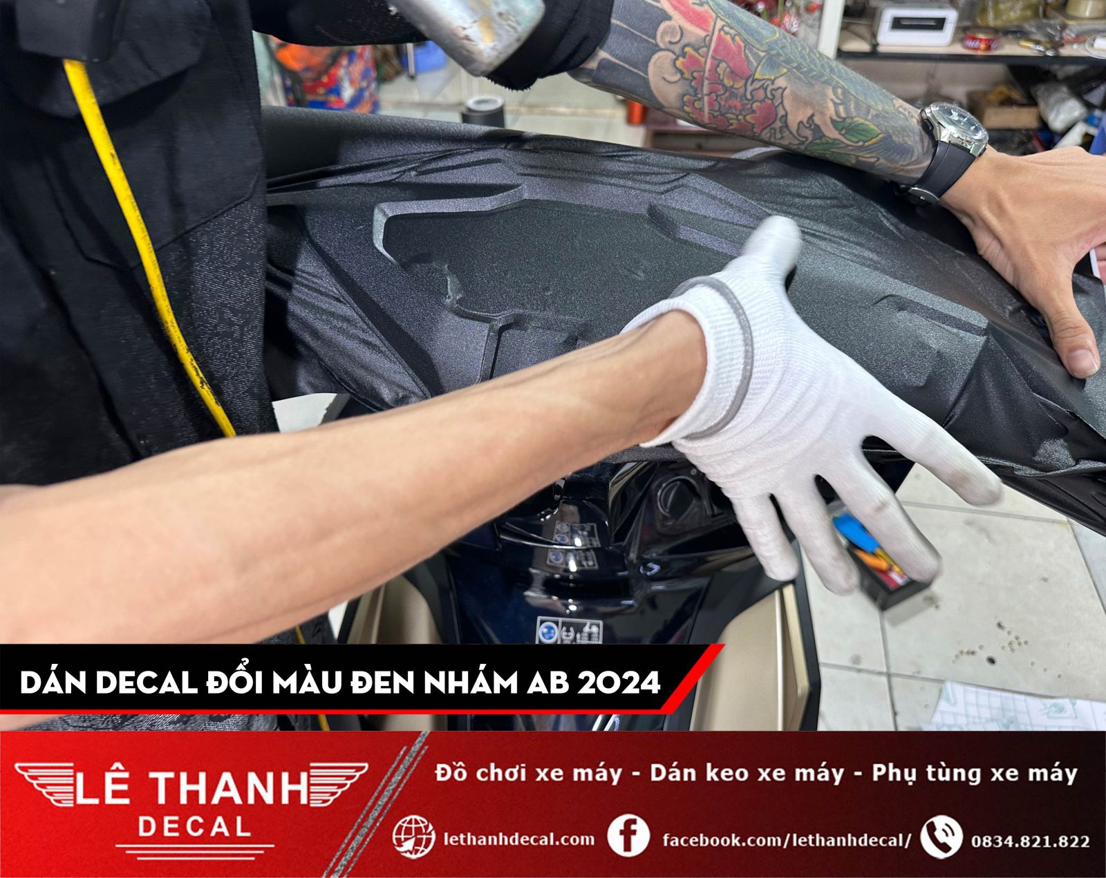 Dán decal đổi màu đen nhám cho AirBlade 2024