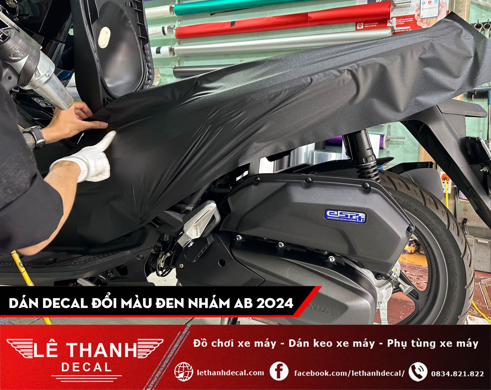 Dán decal đổi màu đen nhám cho AirBlade 2024