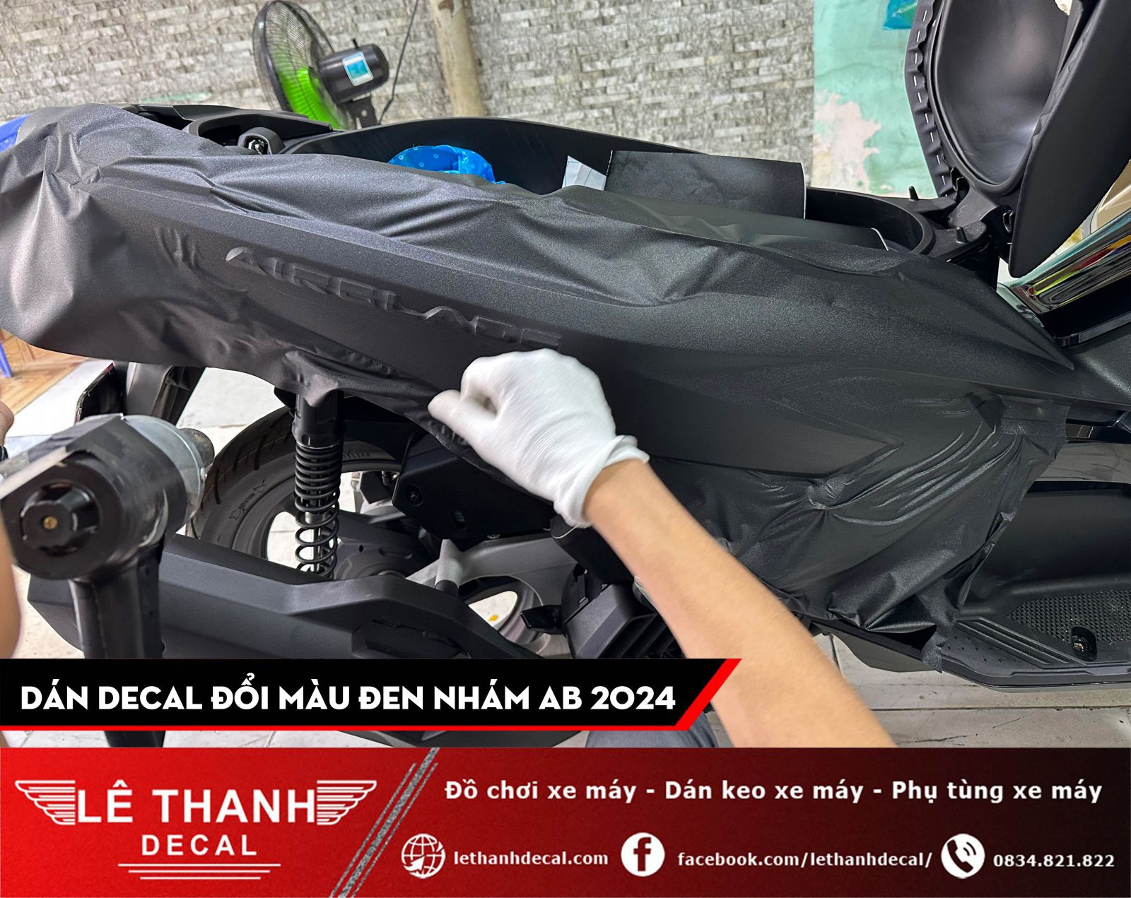 Dán decal đổi màu đen nhám cho AirBlade 2024