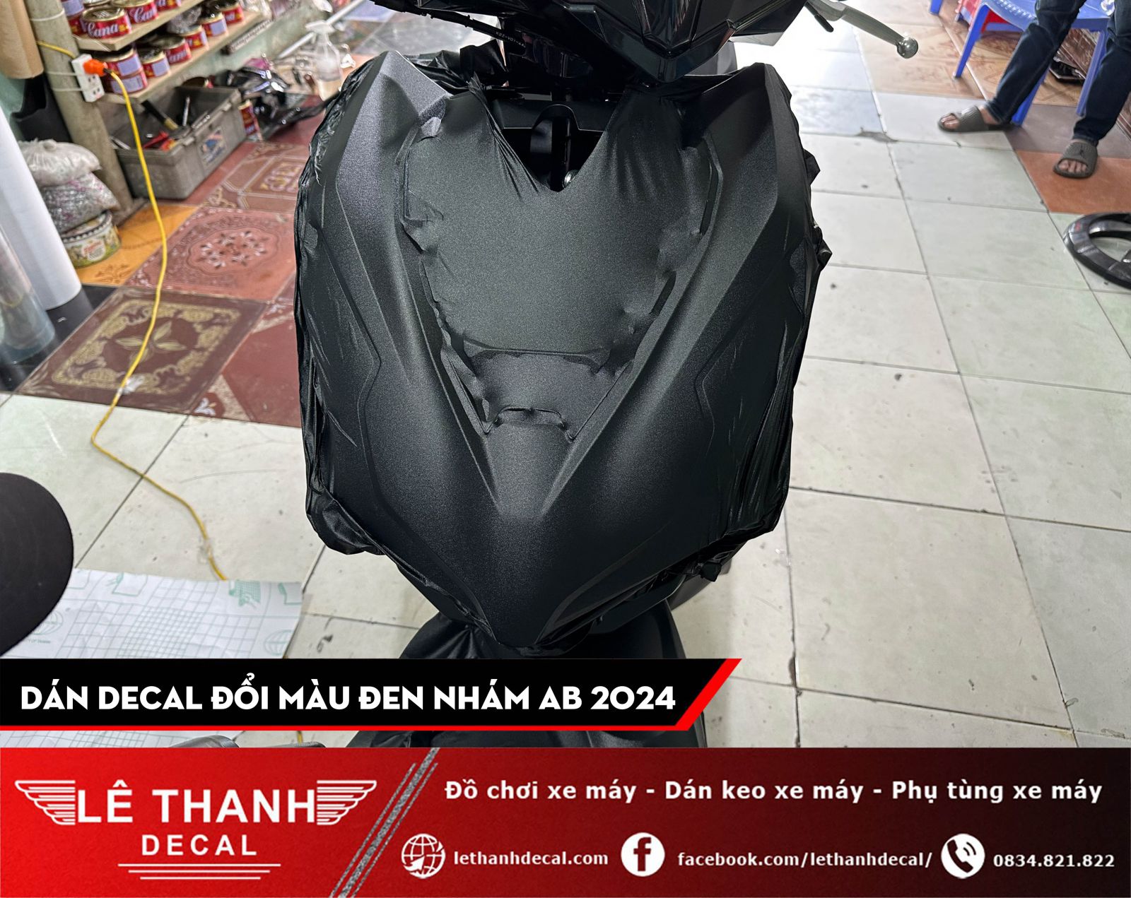 Dán decal đổi màu đen nhám cho AirBlade 2024