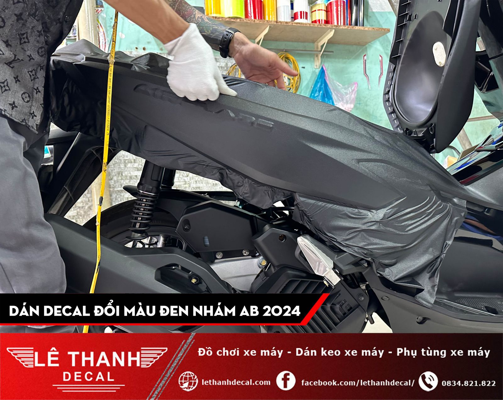 Dán decal đổi màu đen nhám cho AirBlade 2024