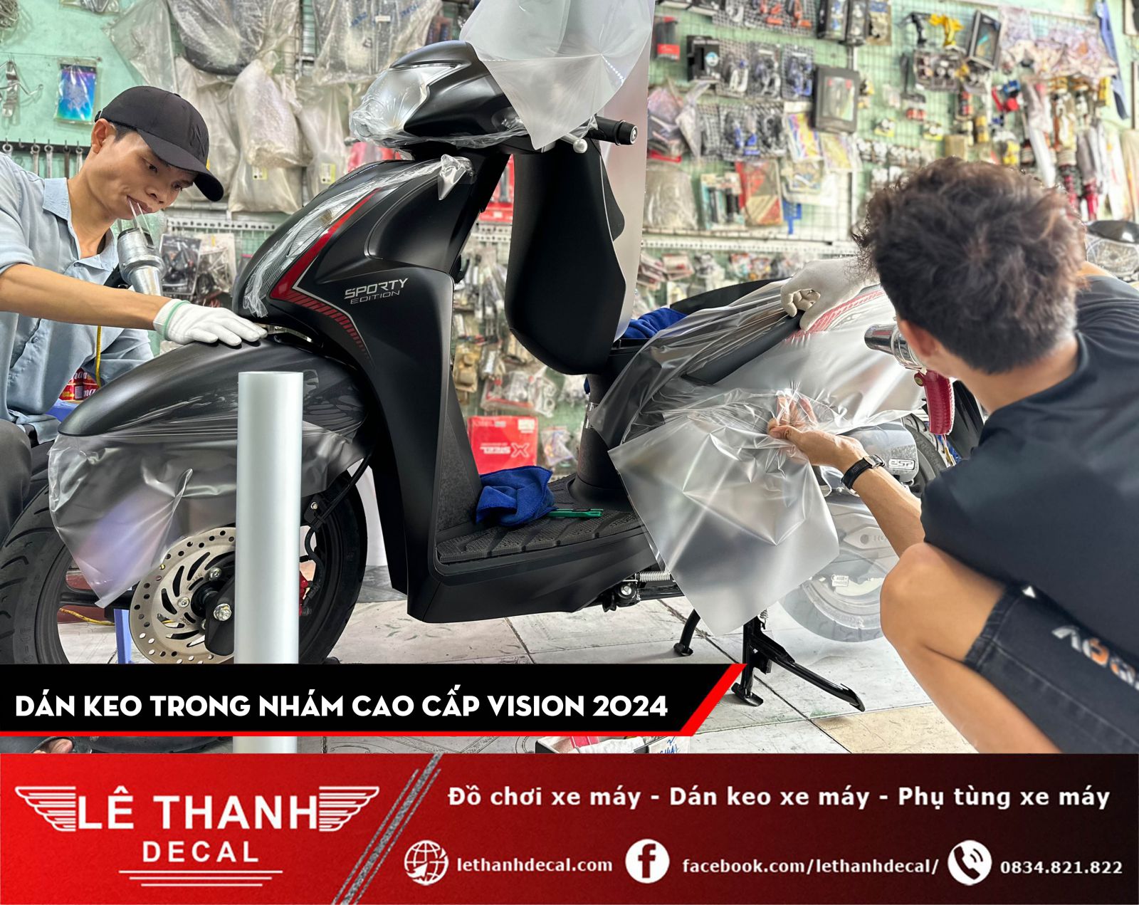 Dán keo trong nhám cao cấp Vision 2024