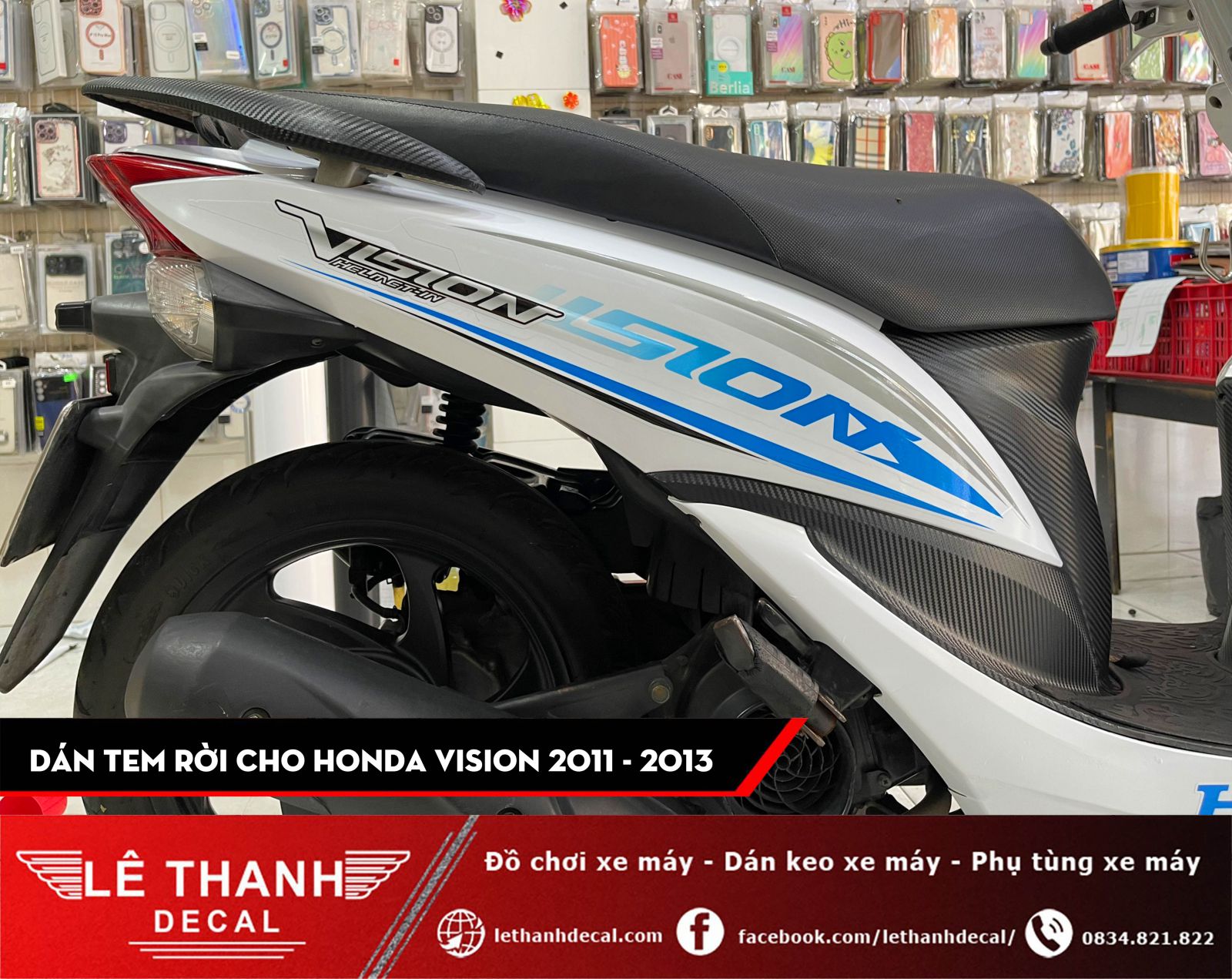 Dán tem rời cho Honda Vision 2011 - 2013