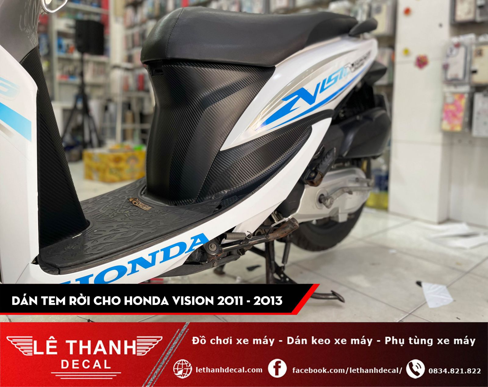 Dán tem rời cho Honda Vision 2011 - 2013