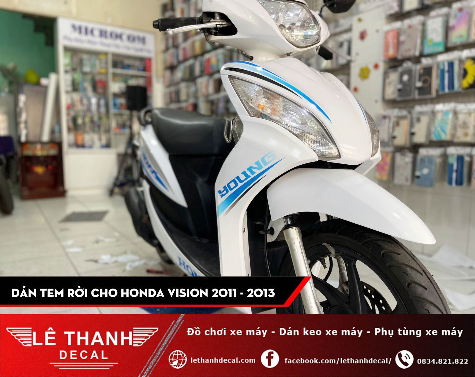 Dán tem rời cho Honda Vision 2011 - 2013