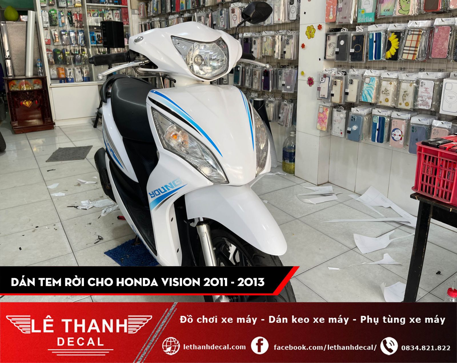 Dán tem rời cho Honda Vision 2011 - 2013