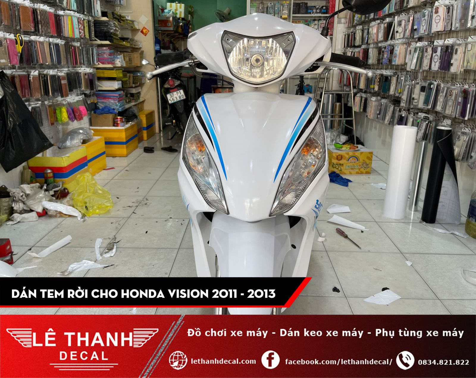 Dán tem rời cho Honda Vision 2011 - 2013