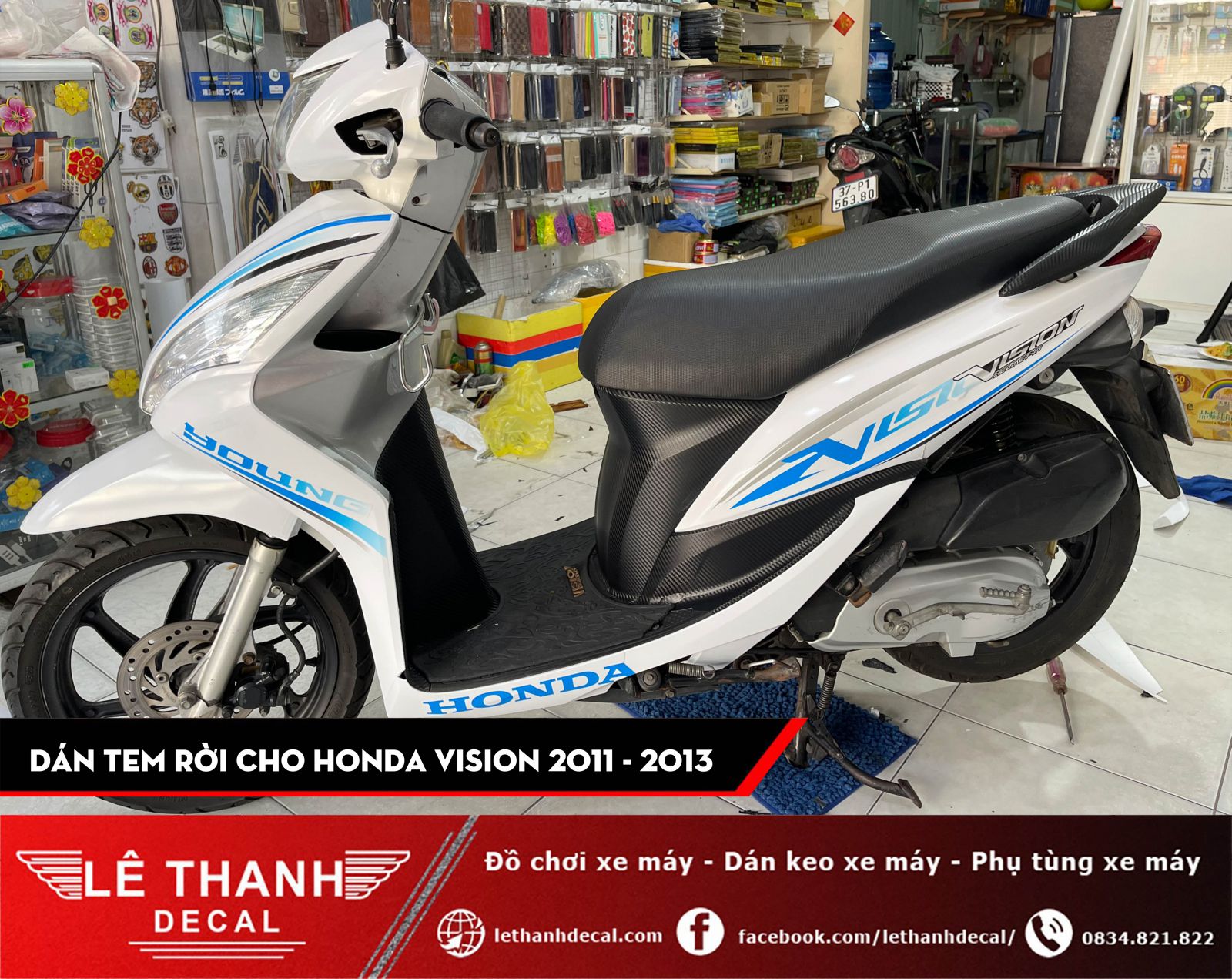 Dán tem rời cho Honda Vision 2011 - 2013