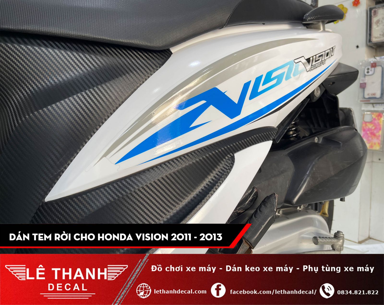 Dán tem rời cho Honda Vision 2011 - 2013