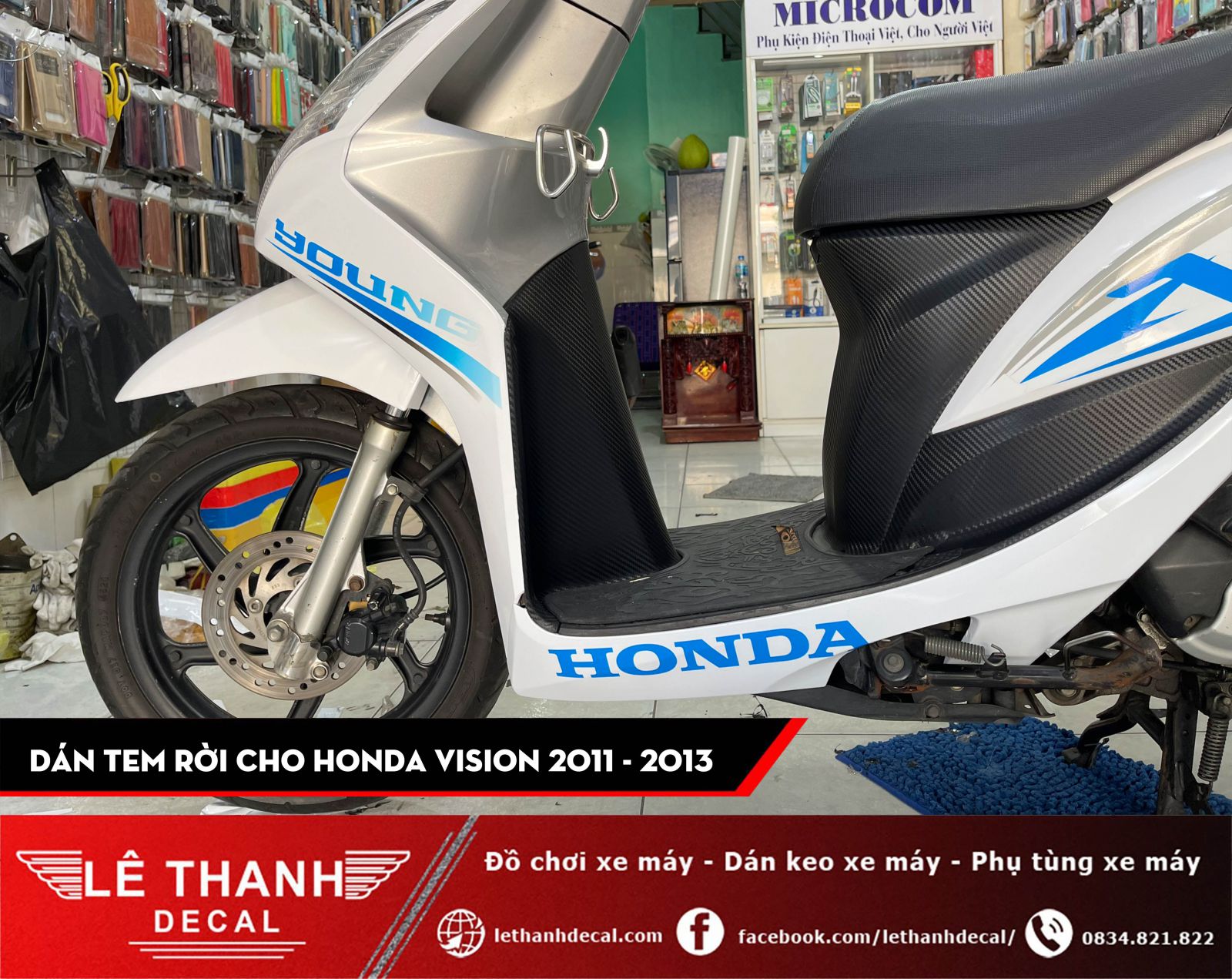 Dán tem rời cho Honda Vision 2011 - 2013