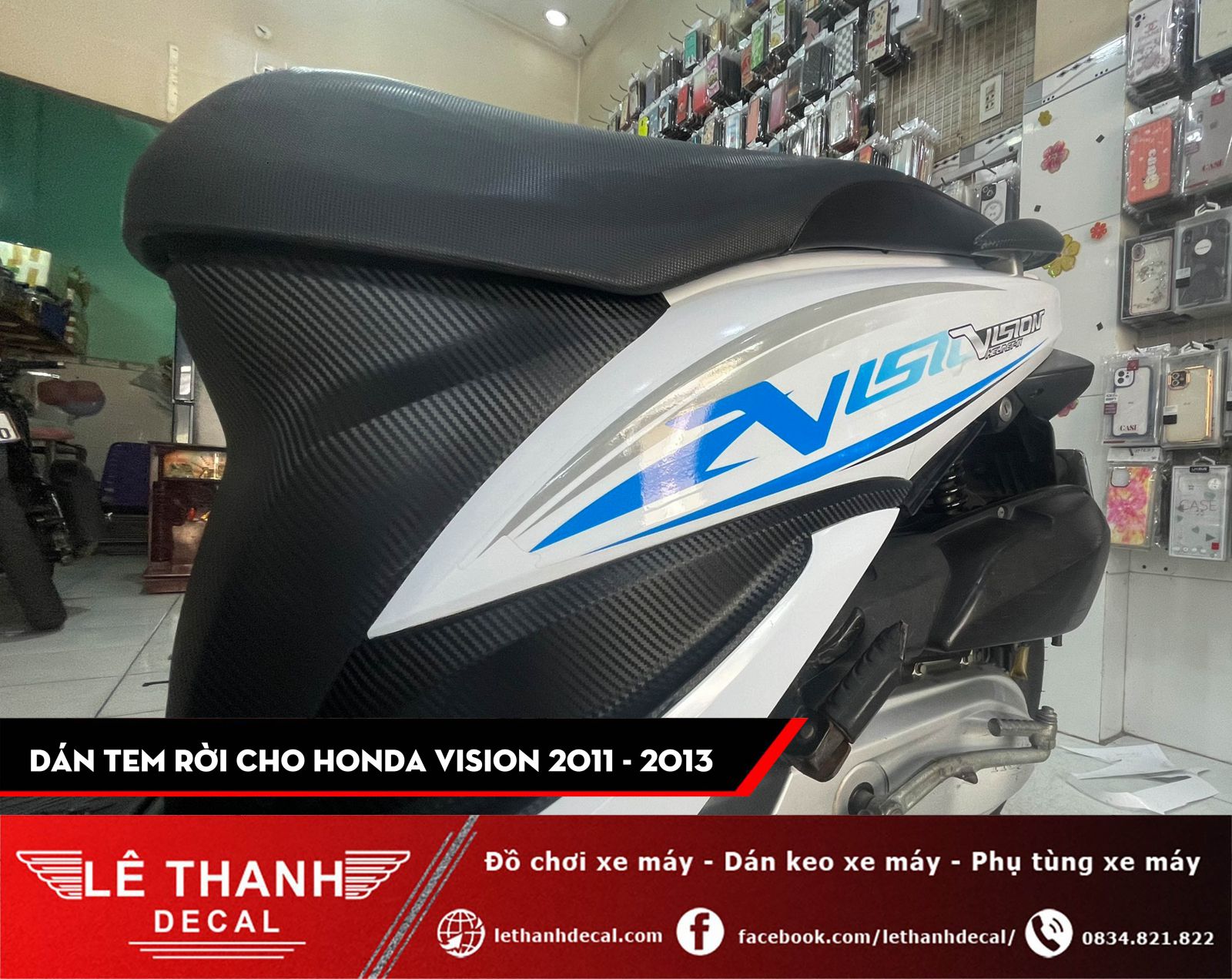 Dán tem rời cho Honda Vision 2011 - 2013