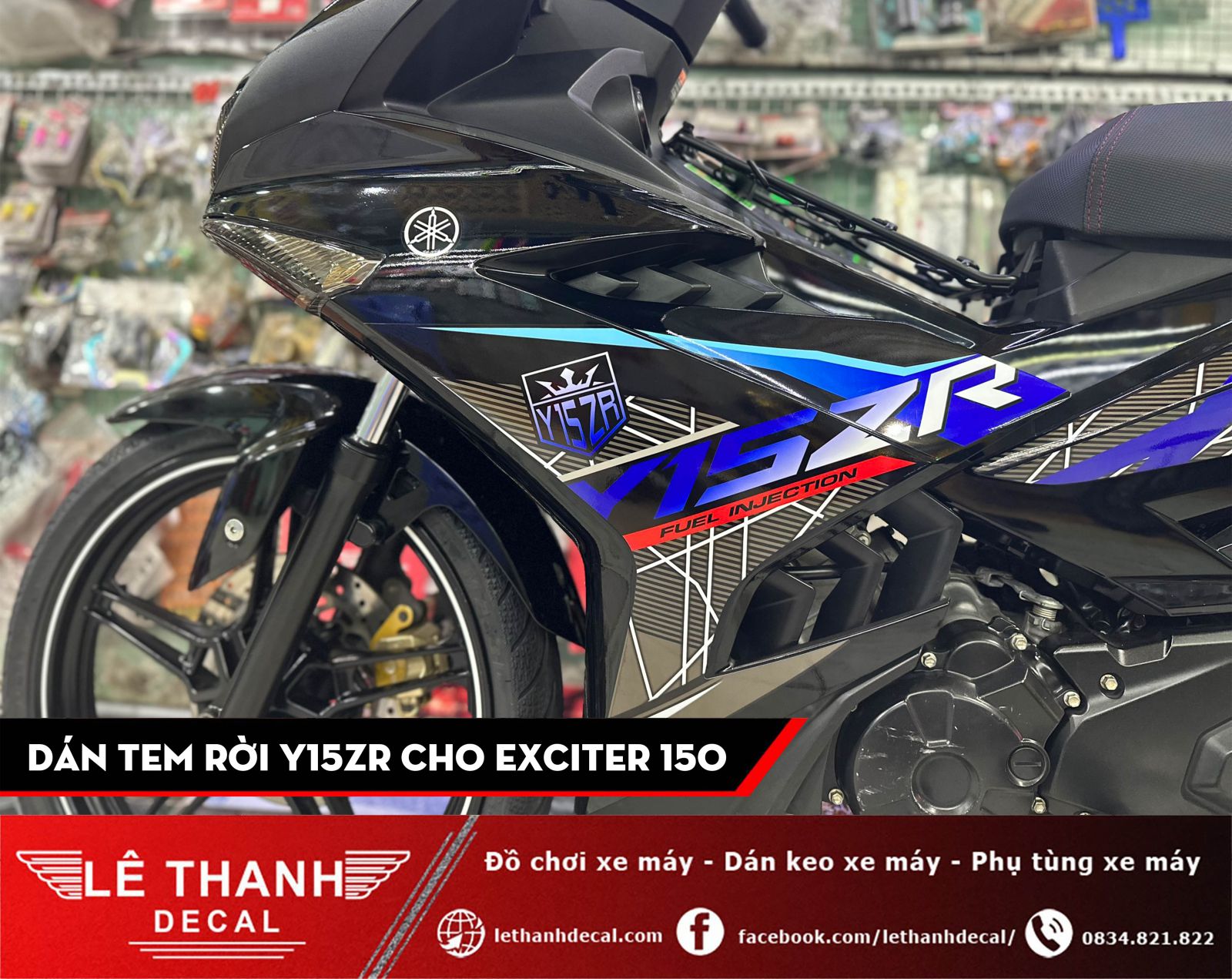 Dán tem rời Y15ZR cho Exciter 150