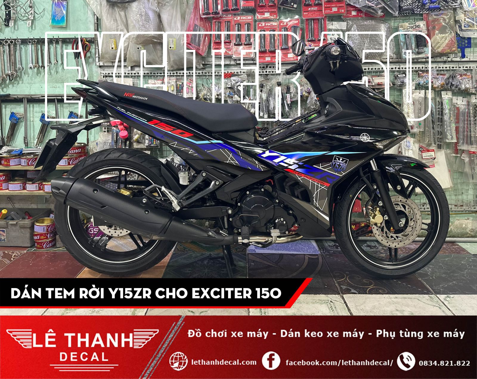 Dán tem rời Y15ZR cho Exciter 150