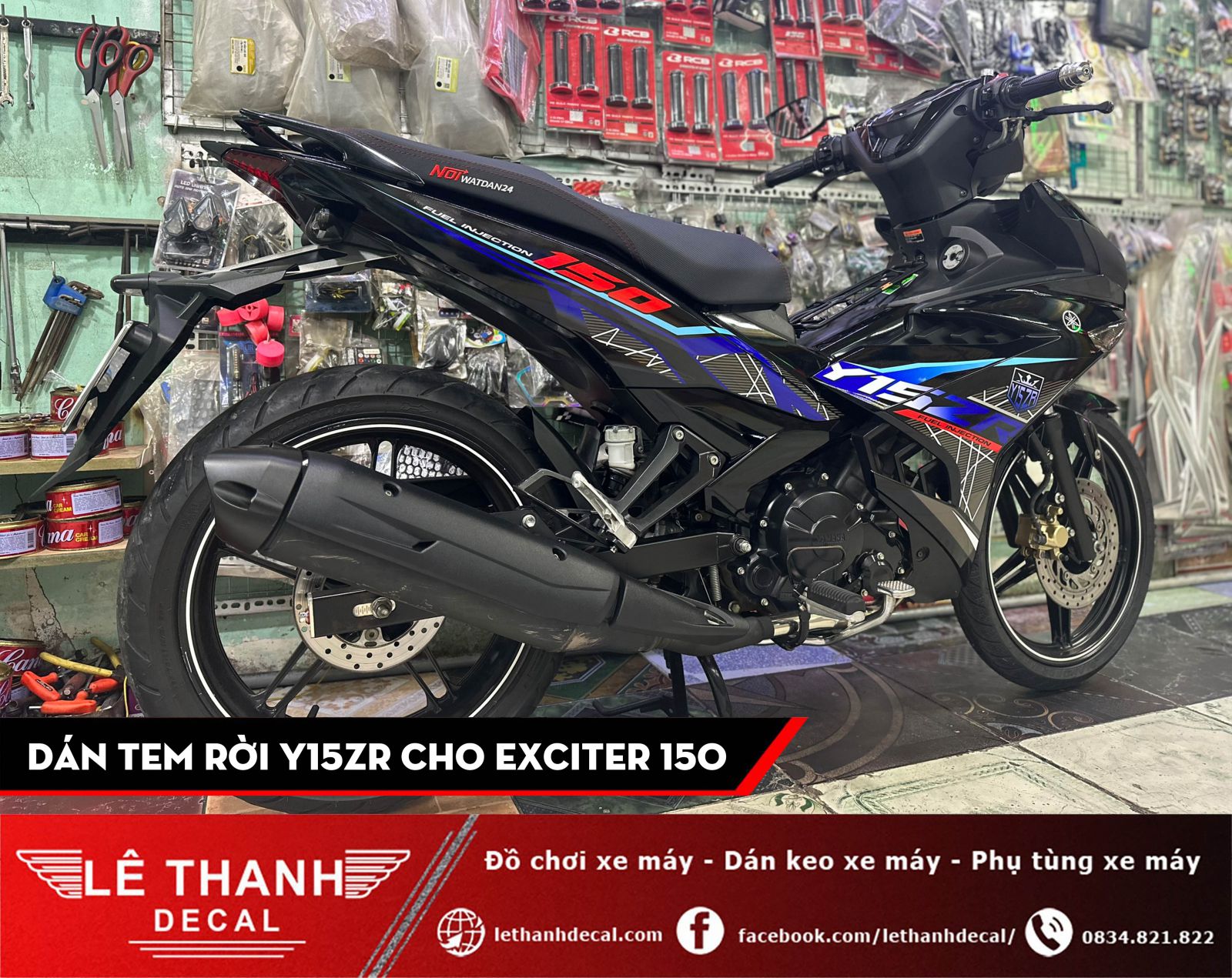 Dán tem rời Y15ZR cho Exciter 150