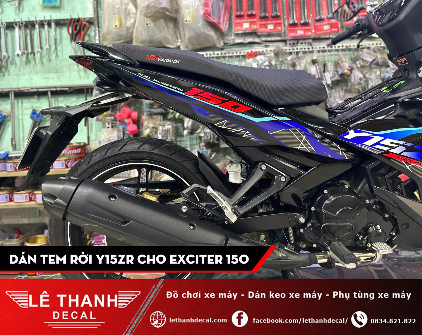 Dán tem rời Y15ZR cho Exciter 150