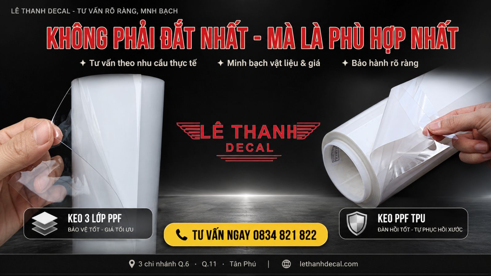 Keo 3 lớp PPF vs PPF TPU