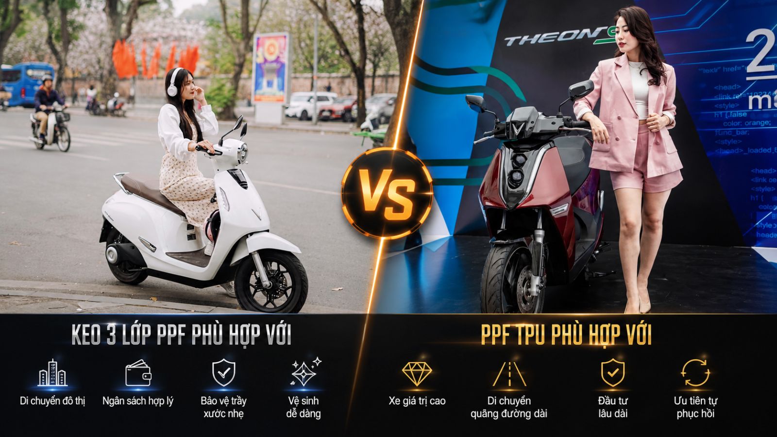Keo 3 lớp PPF vs PPF TPU