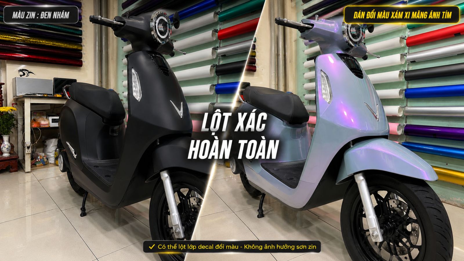 Dán xe máy điện - Giải pháp bảo vệ toàn diện tại Lê Thanh Decal