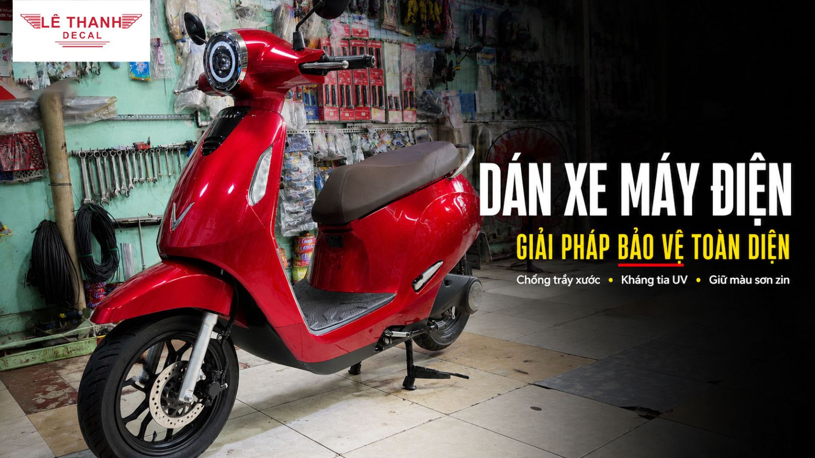 Dán xe máy điện - Giải pháp bảo vệ toàn diện tại Lê Thanh Decal